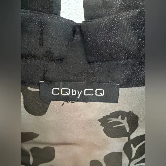 Boutique Organza Elegant Black Floral Sheer Women's blouse bodysuit - Picture 6 of 6